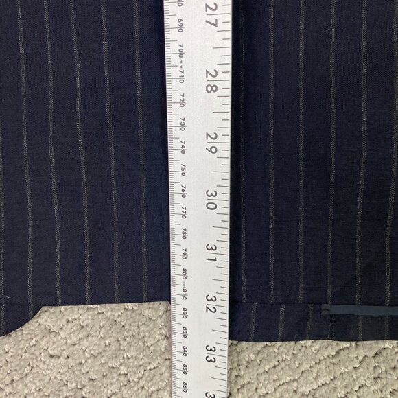 Armani Collezioni Suit Navy Blue Pinstripe Men's Suit Coat 44L Pants 36 Wool - Picture 11 of 16